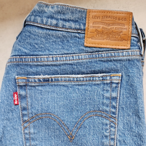 Levi's sz. 31 wedgie jeans distressed busted knee free people 22861-0059 FP - Picture 8 of 17